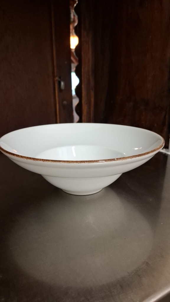 Talerz  25,5 cm makaron (z rantem brazowym)