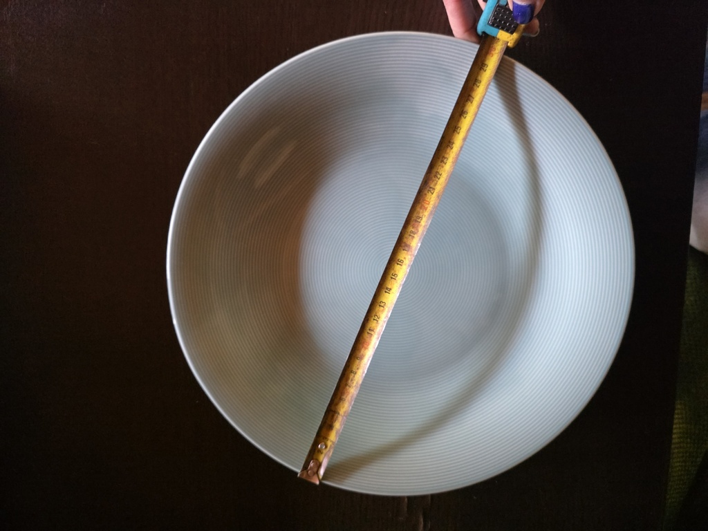 Talerz obiad kolor szary 30 cm