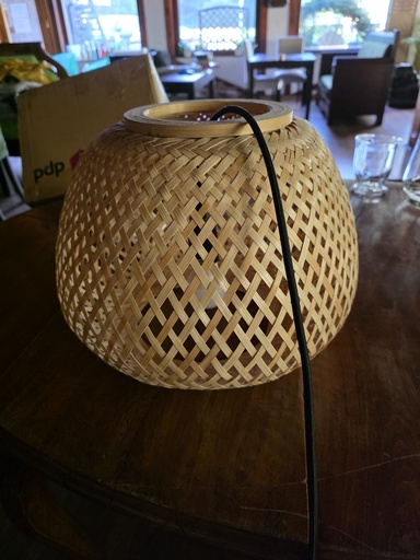 Lampa mniesza wiklinowa 29 cm