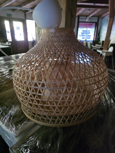 Lampa duża wiklinowa